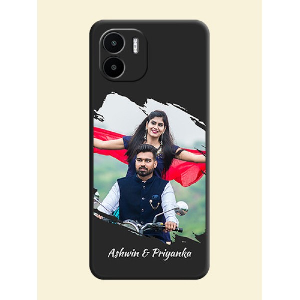 Grunge Brush Strokes on Photo on Space Black Soft Matte Back Cover - Xiaomi Redmi A2 Grunge Brush Strokes on Photo on Space Black Soft Matte Back Cover - Xiaomi Redmi A2