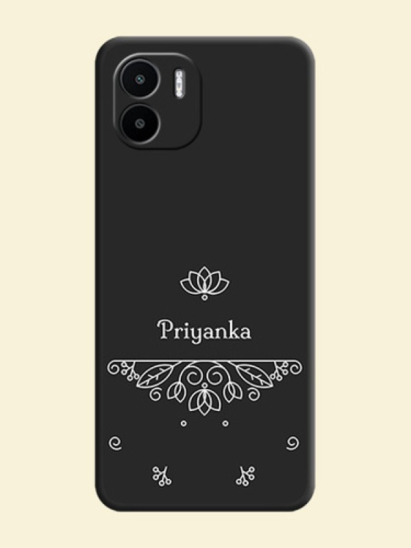 Lotus Garden Custom Text On Space Black Personalized Soft Matte Phone Covers -Xiaomi Redmi A2