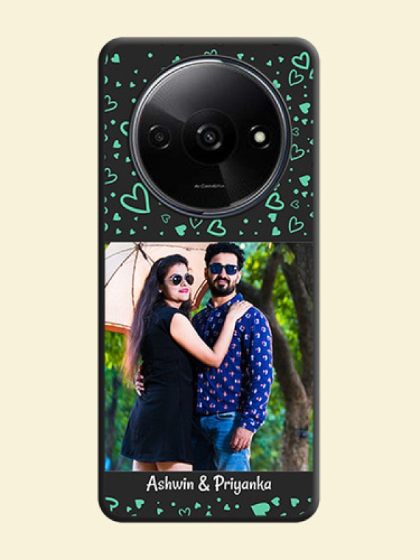 Sea Green Indefinite Love Pattern - Photo on Space Black Soft Matte Mobile Cover - Redmi A3