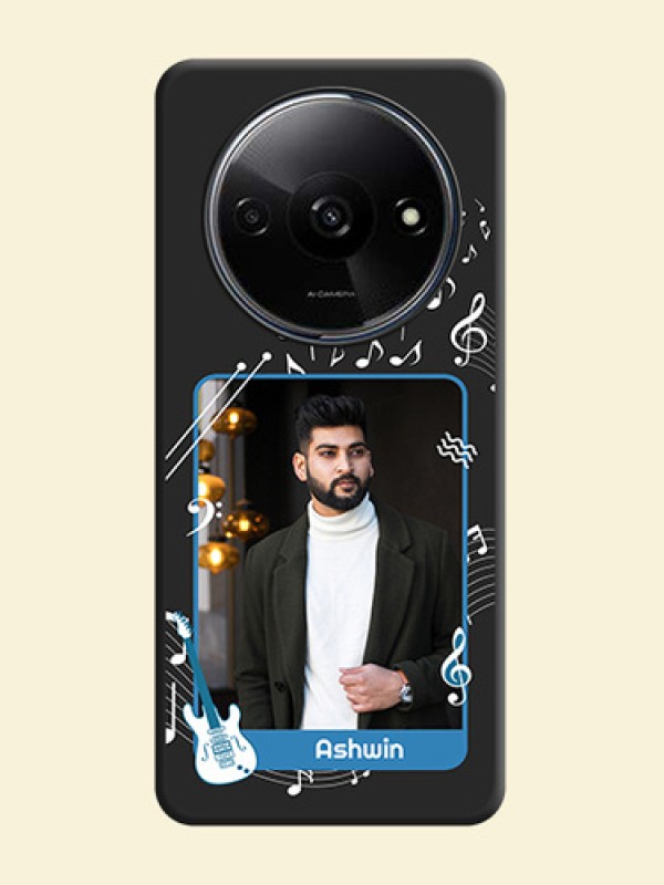 Musical Theme Design with Text - Photo on Space Black Soft Matte Mobile Case - Redmi A3