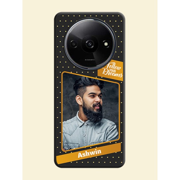 Follow Your Dreams with White Dots on Space Black Custom Soft Matte Phone Cases - Redmi A3 Follow Your Dreams with White Dots on Space Black Custom Soft Matte Phone Cases - Redmi A3
