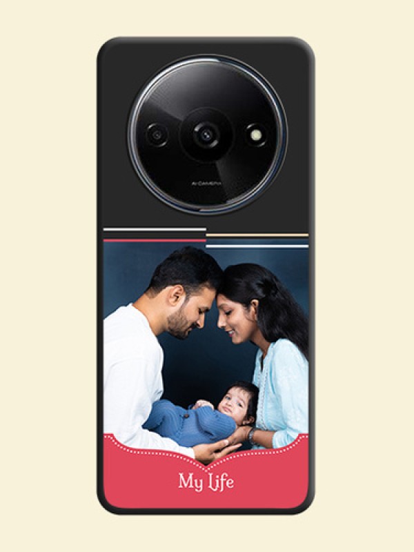 Classic Plain Design with Name - Photo on Space Black Soft Matte Phone Cover - Redmi A3