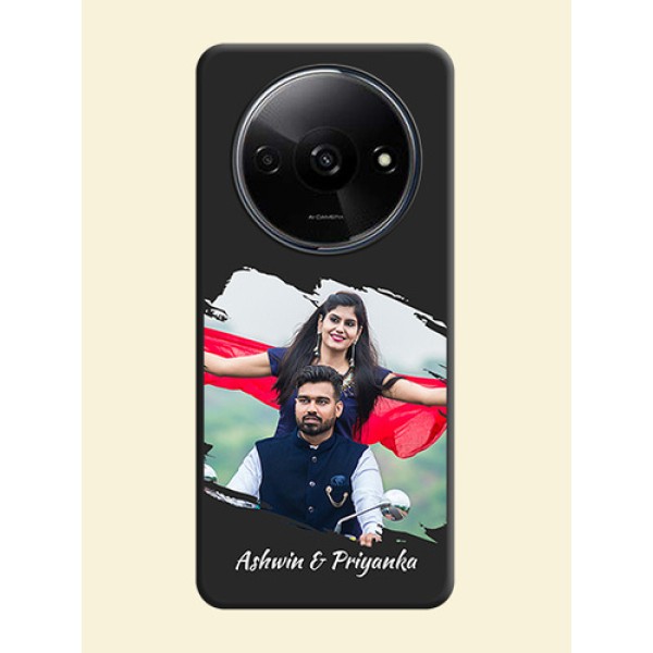 Grunge Brush Strokes - Photo on Space Black Soft Matte Back Cover - Redmi A3 Grunge Brush Strokes - Photo on Space Black Soft Matte Back Cover - Redmi A3