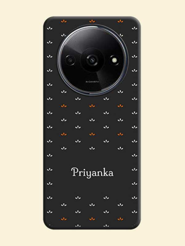 Simple Pattern With Custom Text On Space Black Personalized Soft Matte Phone Covers - Redmi A3