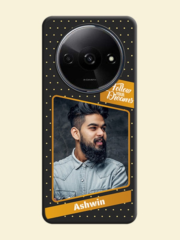 Follow Your Dreams with White Dots On Space Black Custom Soft Matte Mobile Back Cover - Redmi A3X