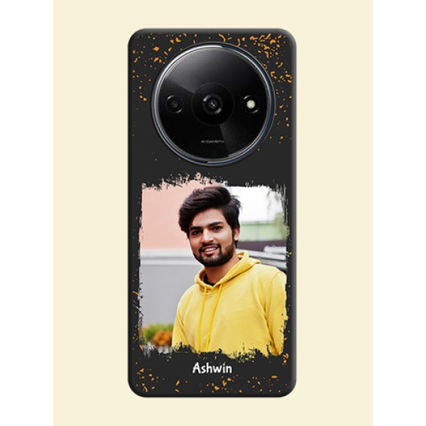 Spray Free Design on Photo On Space Black Custom Soft Matte Mobile Back Cover - Redmi A3X Spray Free Design on Photo On Space Black Custom Soft Matte Mobile Back Cover - Redmi A3X