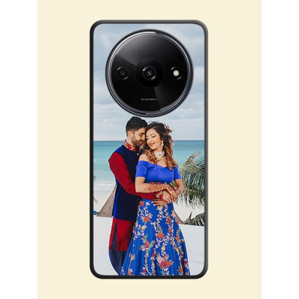 Full Single Pic Upload On Space Black Custom Soft Matte Mobile Back Cover - Redmi A3X Full Single Pic Upload On Space Black Custom Soft Matte Mobile Back Cover - Redmi A3X