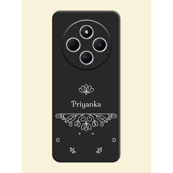 Lotus Garden Custom Text On Space Black Custom Soft Matte Mobile Back Cover - Xiaomi Redmi A4 5G Lotus Garden Custom Text On Space Black Custom Soft Matte Mobile Back Cover - Xiaomi Redmi A4 5G