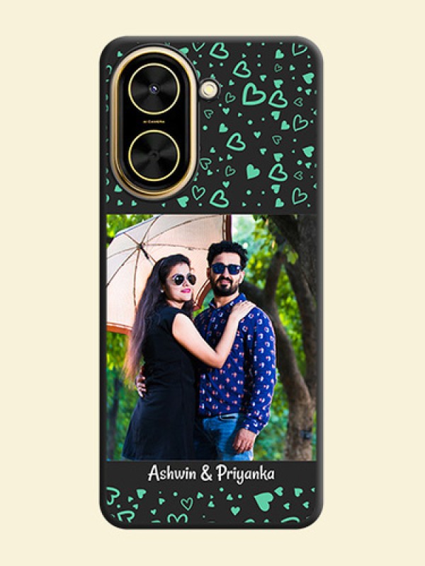 Sea Green Indefinite Love Pattern on Photo On Space Black Custom Soft Matte Mobile Back Cover - Xiaomi Redmi A5