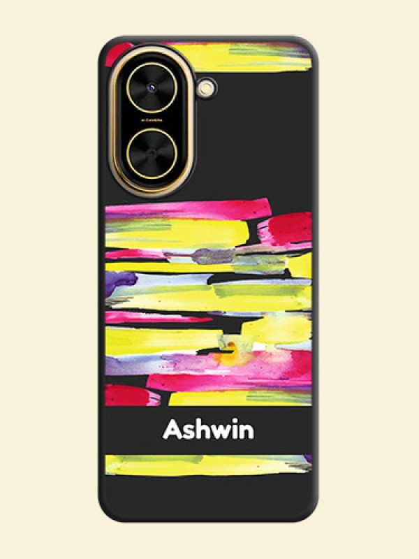Brush Coloured On Space Black Custom Soft Matte Mobile Back Cover - Xiaomi Redmi A5