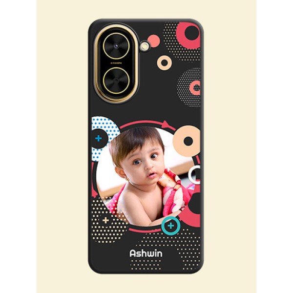 Multicoloured Round Image On Space Black Custom Soft Matte Mobile Back Cover - Xiaomi Redmi A5