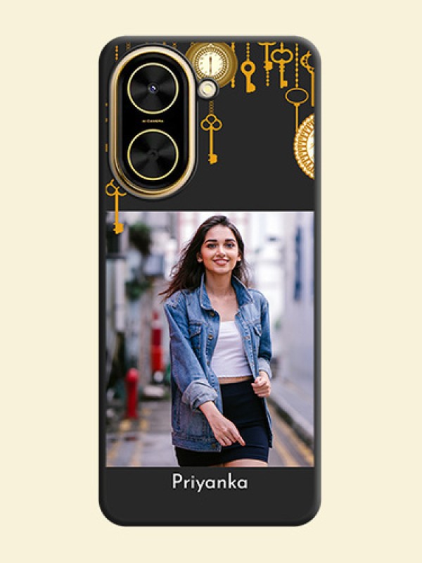 Decorative Design with Text On Space Black Custom Soft Matte Mobile Back Cover - Xiaomi Redmi A5