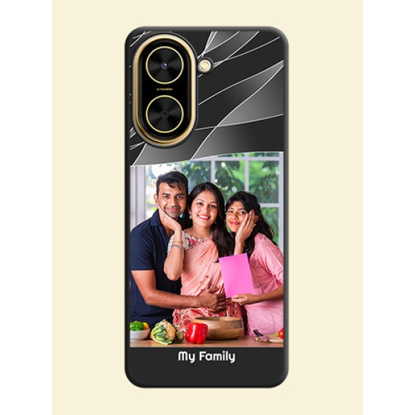 Mixed Wave Lines on Photo On Space Black Custom Soft Matte Mobile Back Cover - Xiaomi Redmi A5 Mixed Wave Lines on Photo On Space Black Custom Soft Matte Mobile Back Cover - Xiaomi Redmi A5