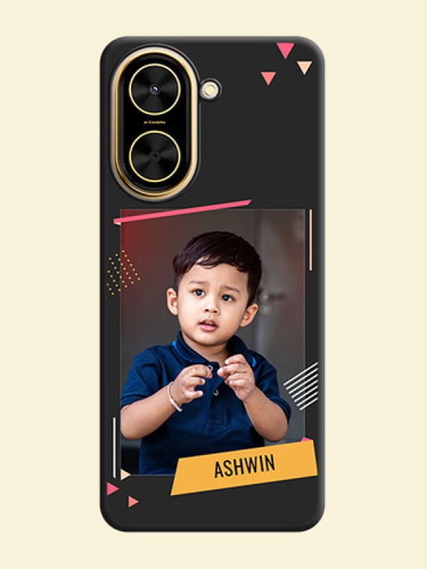 Photo Frame with Triangle Small Dots on Photo On Space Black Custom Soft Matte Mobile Back Cover - Xiaomi Redmi A5