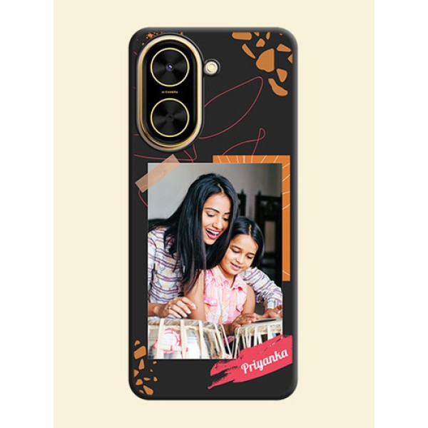Orange Photo Frame On Space Black Custom Soft Matte Mobile Back Cover - Xiaomi Redmi A5 Orange Photo Frame On Space Black Custom Soft Matte Mobile Back Cover - Xiaomi Redmi A5