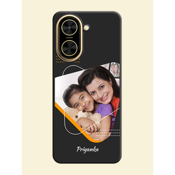 Yellow Triangle on Photo On Space Black Custom Soft Matte Mobile Back Cover - Xiaomi Redmi A5 Yellow Triangle on Photo On Space Black Custom Soft Matte Mobile Back Cover - Xiaomi Redmi A5