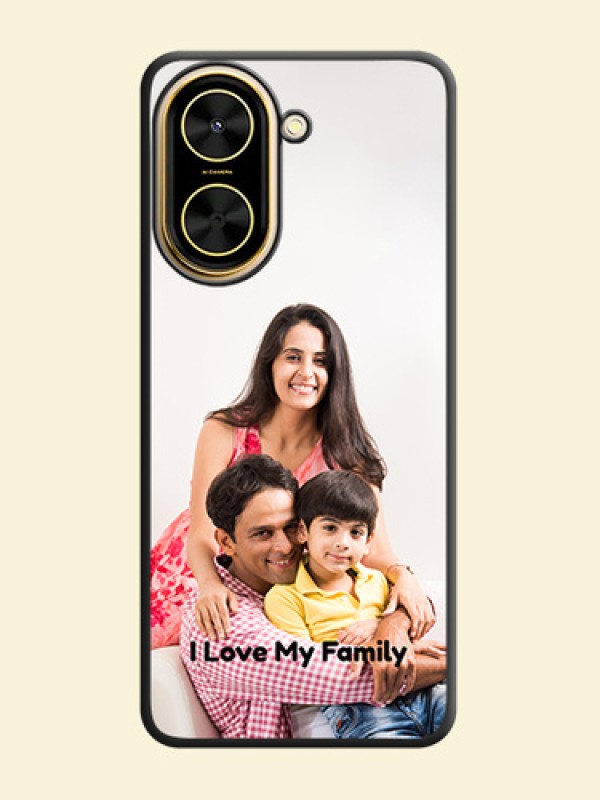 Full Single Pic Upload With Text On Space Black Custom Soft Matte Mobile Back Cover - Xiaomi Redmi A5