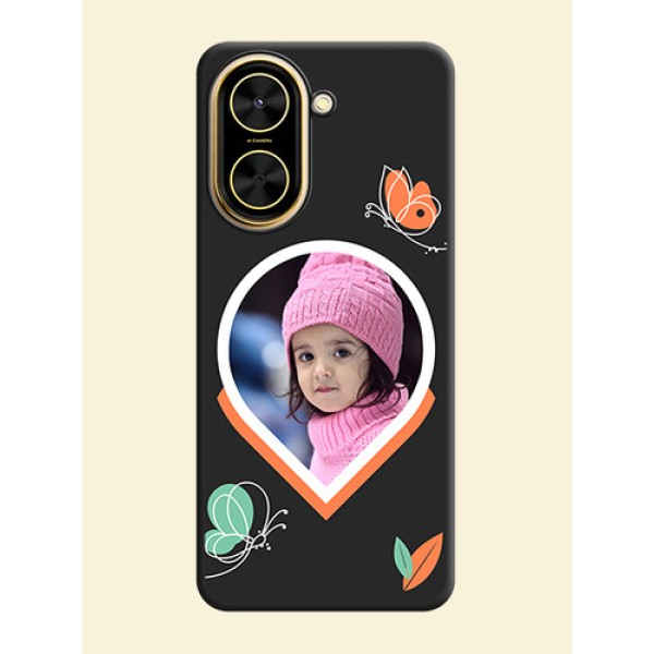 Upload Pic With Simple Butterly Design On Space Black Custom Soft Matte Mobile Back Cover - Xiaomi Redmi A5 Upload Pic With Simple Butterly Design On Space Black Custom Soft Matte Mobile Back Cover - Xiaomi Redmi A5