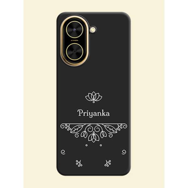 Lotus Garden Custom Text On Space Black Custom Soft Matte Mobile Back Cover - Xiaomi Redmi A5 Lotus Garden Custom Text On Space Black Custom Soft Matte Mobile Back Cover - Xiaomi Redmi A5