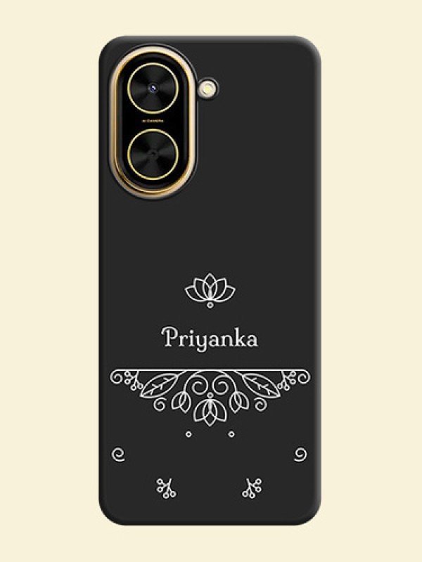 Lotus Garden Custom Text On Space Black Custom Soft Matte Mobile Back Cover - Xiaomi Redmi A5