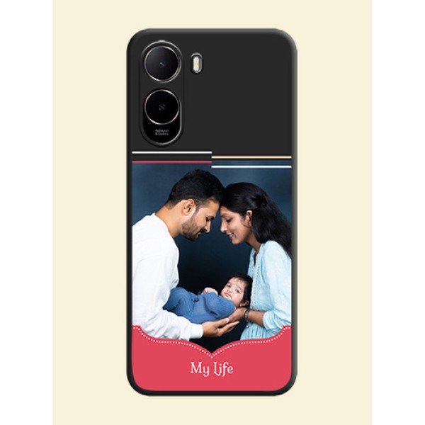 Classic Plain Design with Name On Space Black Custom Soft Matte Mobile Back Cover - Xiaomi Redmi A7 Pro 5G Classic Plain Design with Name On Space Black Custom Soft Matte Mobile Back Cover - Xiaomi Redmi A7 Pro 5G