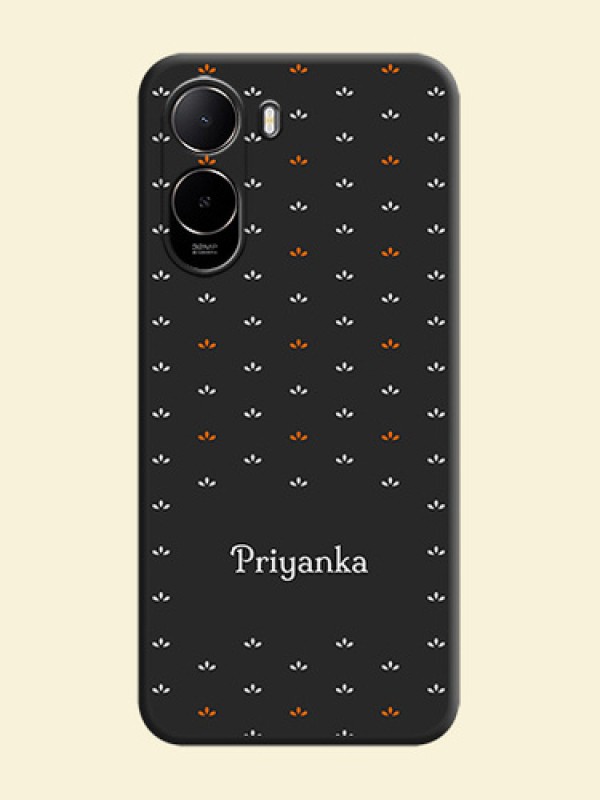 Simple Pattern With Custom Text On Space Black Custom Soft Matte Mobile Back Cover - Xiaomi Redmi A7 Pro 5G