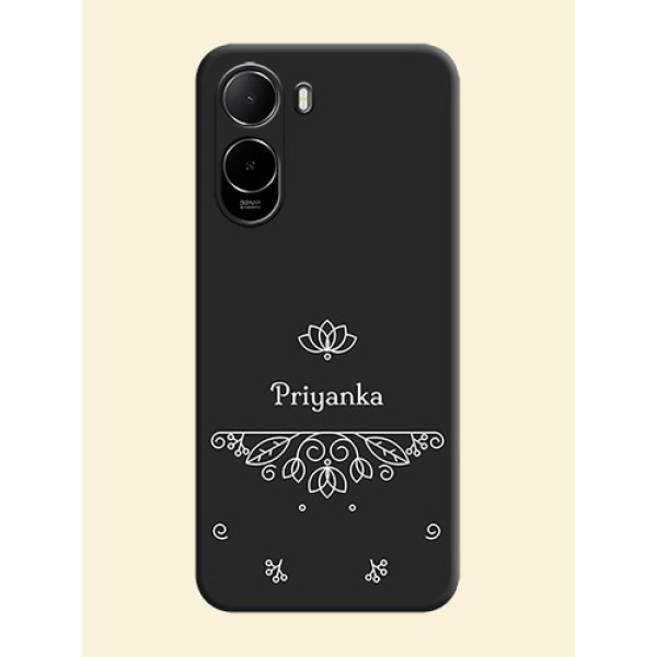 Lotus Garden Custom Text On Space Black Custom Soft Matte Mobile Back Cover - Xiaomi Redmi A7 Pro 5G Lotus Garden Custom Text On Space Black Custom Soft Matte Mobile Back Cover - Xiaomi Redmi A7 Pro 5G