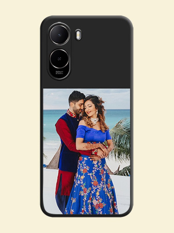 Image Upload With Space Black Color On Custom Soft Matte Mobile Back Cover - Xiaomi Redmi A7 Pro 5G