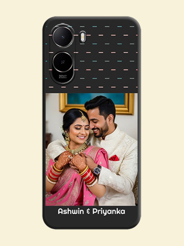 Line Pattern Design with Text On Space Black Custom Soft Matte Mobile Back Cover - Xiaomi Redmi A7 Pro 4G