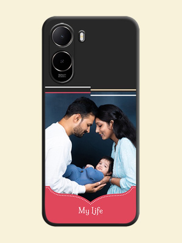 Classic Plain Design with Name On Space Black Custom Soft Matte Mobile Back Cover - Xiaomi Redmi A7 Pro 4G