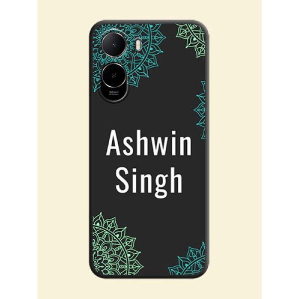Your Name with Floral Design On Space Black Custom Soft Matte Mobile Back Cover - Xiaomi Redmi A7 Pro 4G Your Name with Floral Design On Space Black Custom Soft Matte Mobile Back Cover - Xiaomi Redmi A7 Pro 4G