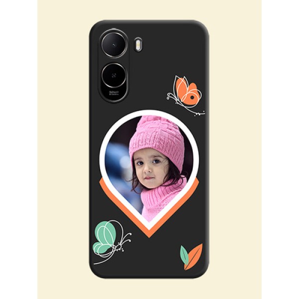 Upload Pic With Simple Butterly Design On Space Black Custom Soft Matte Mobile Back Cover - Xiaomi Redmi A7 Pro 4G Upload Pic With Simple Butterly Design On Space Black Custom Soft Matte Mobile Back Cover - Xiaomi Redmi A7 Pro 4G