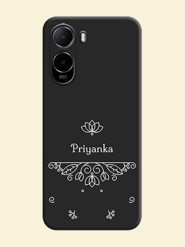 Lotus Garden Custom Text On Space Black Custom Soft Matte Mobile Back Cover - Xiaomi Redmi A7 Pro 4G