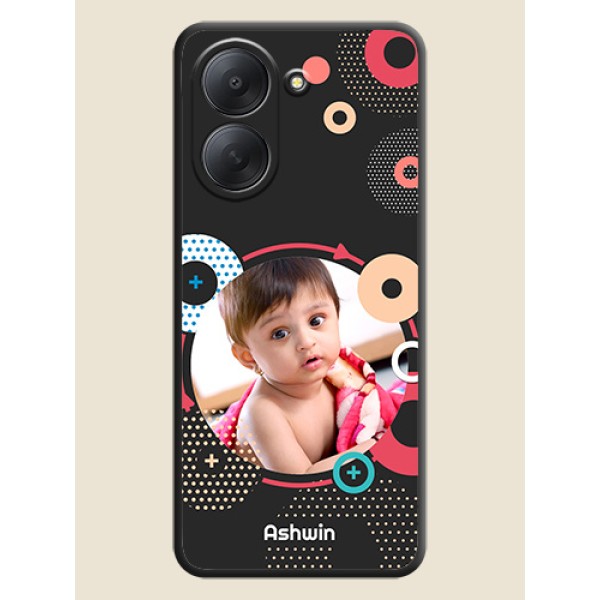 Multicoloured Round Image On Space Black Custom Soft Matte Mobile Back Cover - Xiaomi Redmi A7