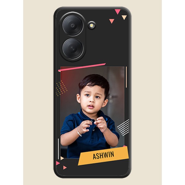 Photo Frame with Triangle Small Dots on Photo On Space Black Custom Soft Matte Mobile Back Cover - Xiaomi Redmi A7 Photo Frame with Triangle Small Dots on Photo On Space Black Custom Soft Matte Mobile Back Cover - Xiaomi Redmi A7