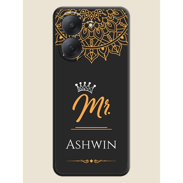 Mr Name with Floral Design On Space Black Custom Soft Matte Mobile Back Cover - Xiaomi Redmi A7 Mr Name with Floral Design On Space Black Custom Soft Matte Mobile Back Cover - Xiaomi Redmi A7