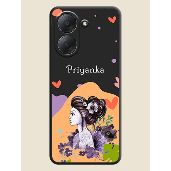 Namecase For Her With Fancy Lady Image On Space Black Custom Soft Matte Mobile Back Cover - Xiaomi Redmi A7 Namecase For Her With Fancy Lady Image On Space Black Custom Soft Matte Mobile Back Cover - Xiaomi Redmi A7