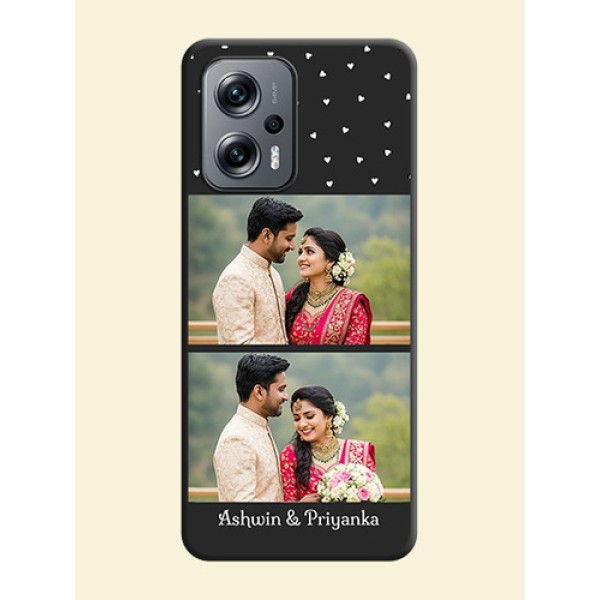 Miniature Love Symbols with Name on Space Black Custom Soft Matte Back Cover - Xiaomi Redmi K50I 5G Miniature Love Symbols with Name on Space Black Custom Soft Matte Back Cover - Xiaomi Redmi K50I 5G