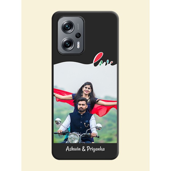 Fall in Love Pattern with Picture on Photo on Space Black Soft Matte Mobile Case - Xiaomi Redmi K50I 5G Fall in Love Pattern with Picture on Photo on Space Black Soft Matte Mobile Case - Xiaomi Redmi K50I 5G
