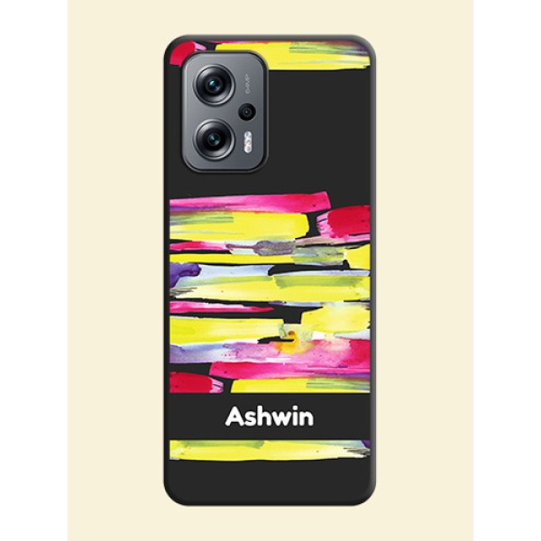 Brush Coloured on Space Black Personalized Soft Matte Phone Covers - Xiaomi Redmi K50I 5G Brush Coloured on Space Black Personalized Soft Matte Phone Covers - Xiaomi Redmi K50I 5G