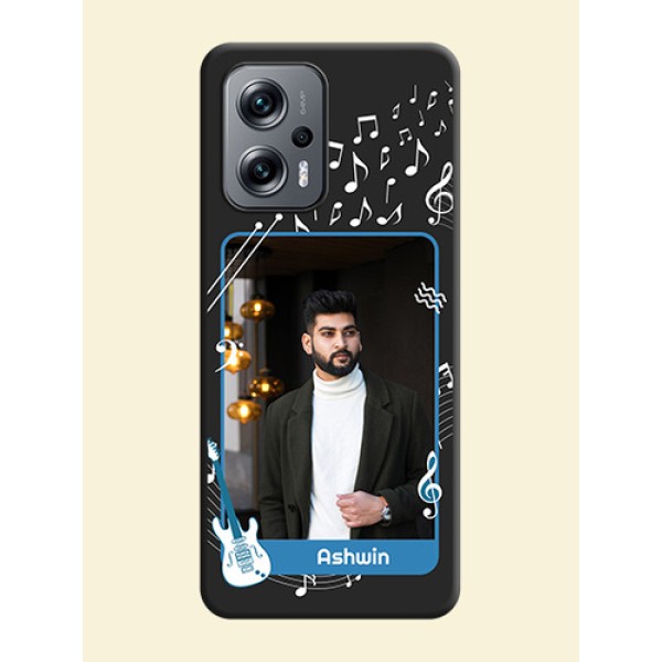 Musical Theme Design with Text on Photo on Space Black Soft Matte Mobile Case - Xiaomi Redmi K50I 5G Musical Theme Design with Text on Photo on Space Black Soft Matte Mobile Case - Xiaomi Redmi K50I 5G