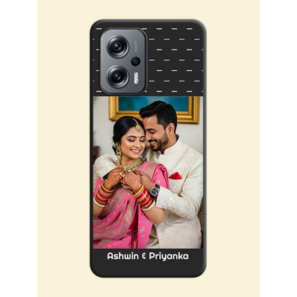 Line Pattern Design with Text on Space Black Custom Soft Matte Phone Back Cover - Xiaomi Redmi K50I 5G Line Pattern Design with Text on Space Black Custom Soft Matte Phone Back Cover - Xiaomi Redmi K50I 5G