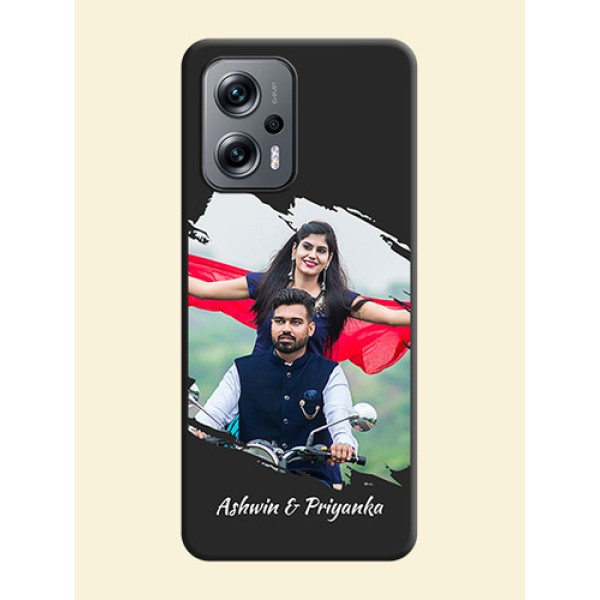 Grunge Brush Strokes on Photo on Space Black Soft Matte Back Cover - Xiaomi Redmi K50I 5G Grunge Brush Strokes on Photo on Space Black Soft Matte Back Cover - Xiaomi Redmi K50I 5G