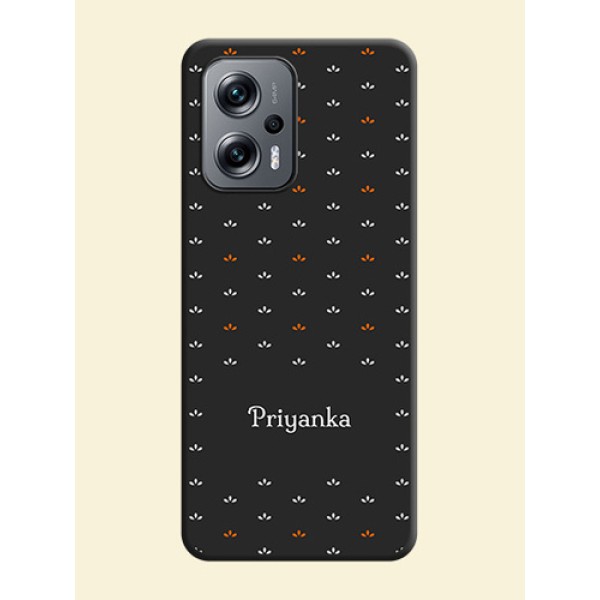 Simple Pattern With Custom Text On Space Black Personalized Soft Matte Phone Covers -Xiaomi Redmi K50I 5G Simple Pattern With Custom Text On Space Black Personalized Soft Matte Phone Covers -Xiaomi Redmi K50I 5G