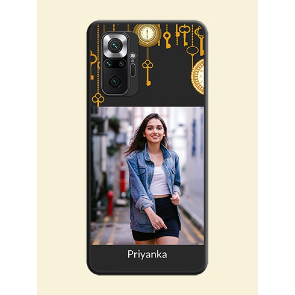 Decorative Design with Text on Space Black Custom Soft Matte Back Cover - Redmi Note 10 Pro Max Decorative Design with Text on Space Black Custom Soft Matte Back Cover - Redmi Note 10 Pro Max