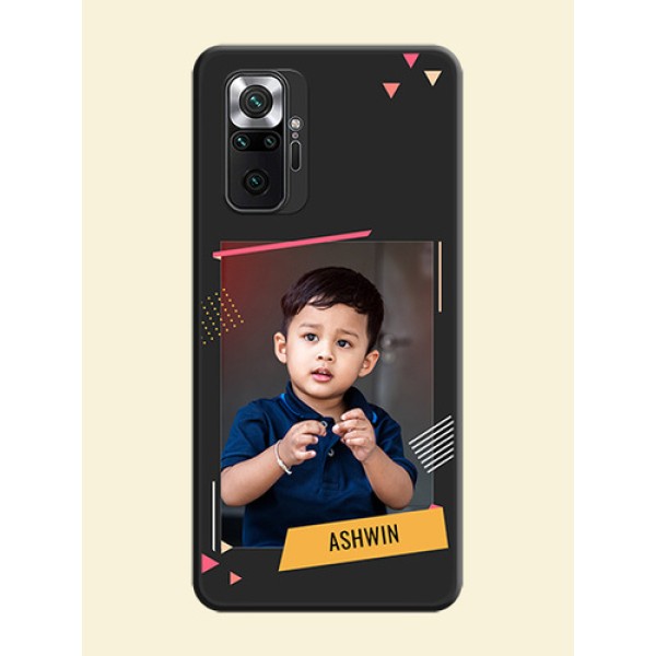 Photo Frame with Triangle Small Dots on Photo on Space Black Soft Matte Back Cover - Redmi Note 10 Pro Max Photo Frame with Triangle Small Dots on Photo on Space Black Soft Matte Back Cover - Redmi Note 10 Pro Max