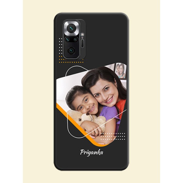 Yellow Triangle on Photo on Space Black Soft Matte Phone Cover - Redmi Note 10 Pro Max Yellow Triangle on Photo on Space Black Soft Matte Phone Cover - Redmi Note 10 Pro Max