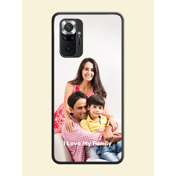 Full Single Pic Upload With Text On Space Black Personalized Soft Matte Phone Covers -Xiaomi Redmi Note 10 Pro Max Full Single Pic Upload With Text On Space Black Personalized Soft Matte Phone Covers -Xiaomi Redmi Note 10 Pro Max
