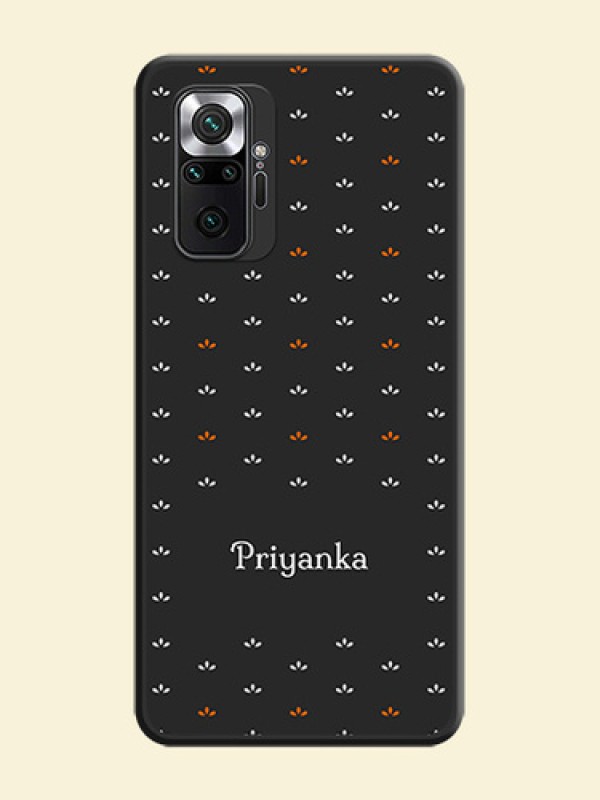 Simple Pattern With Custom Text On Space Black Personalized Soft Matte Phone Covers -Xiaomi Redmi Note 10 Pro Max