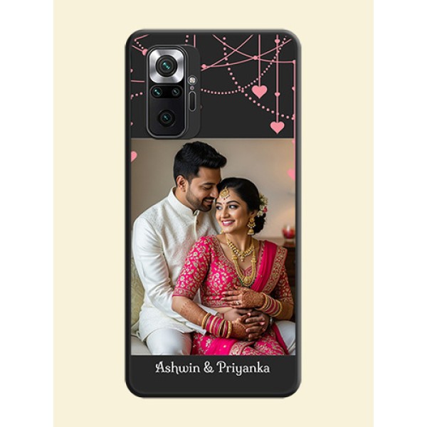 Pink Love Hangings with Text on Space Black Custom Soft Matte Back Cover - Redmi Note 10 Pro Pink Love Hangings with Text on Space Black Custom Soft Matte Back Cover - Redmi Note 10 Pro